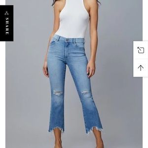 DL1961 Bridget Boot High Rise Instasculpt Crop Jean. NWT. Size 25.